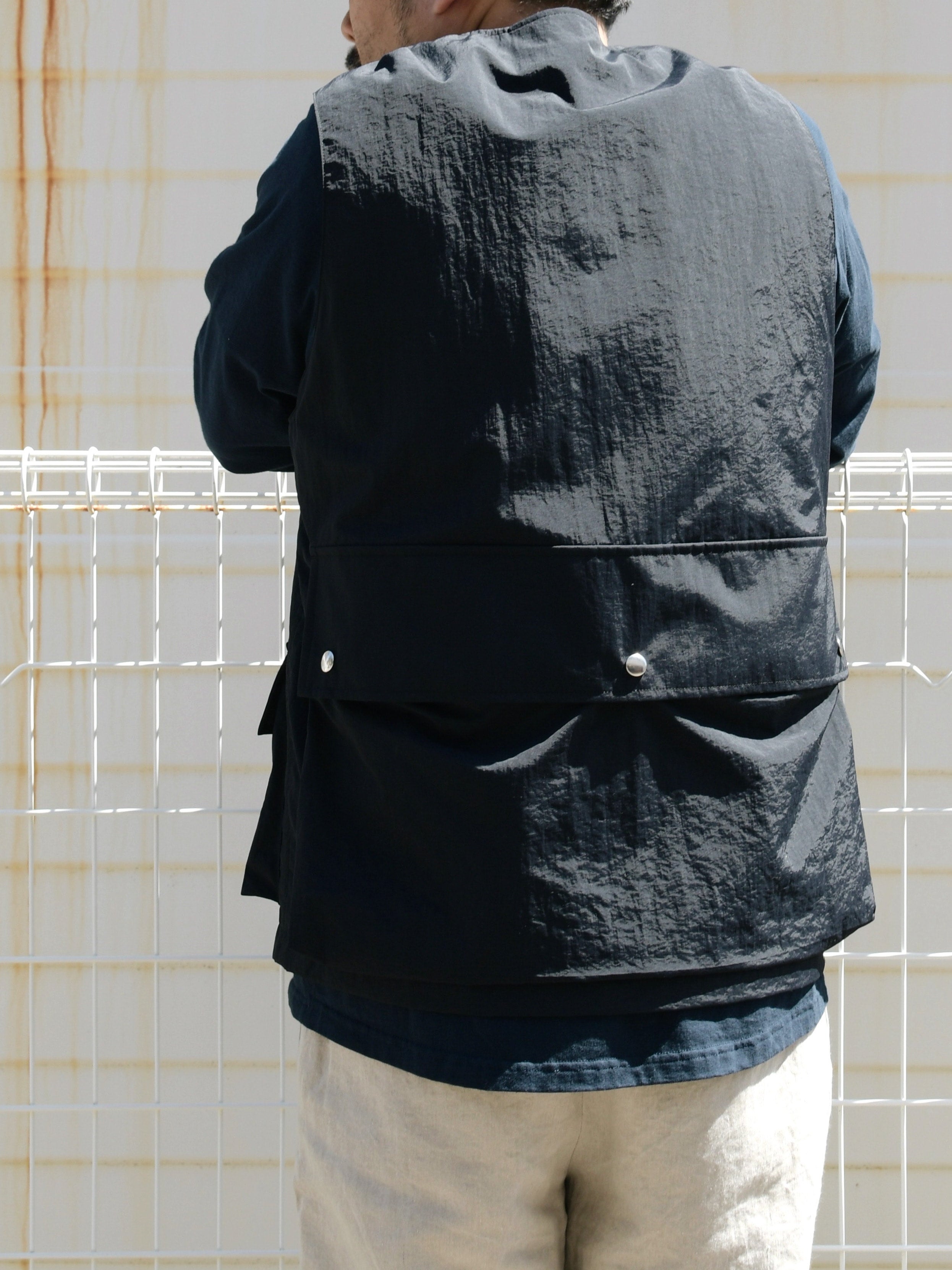 KEIMEN / ナイロンベスト/FREE/ナイロン/GRN/KEM-23SS-VT01 KEIMEN PRODUCTS 2023SS / NYLON VEST - Black | Waynt Store