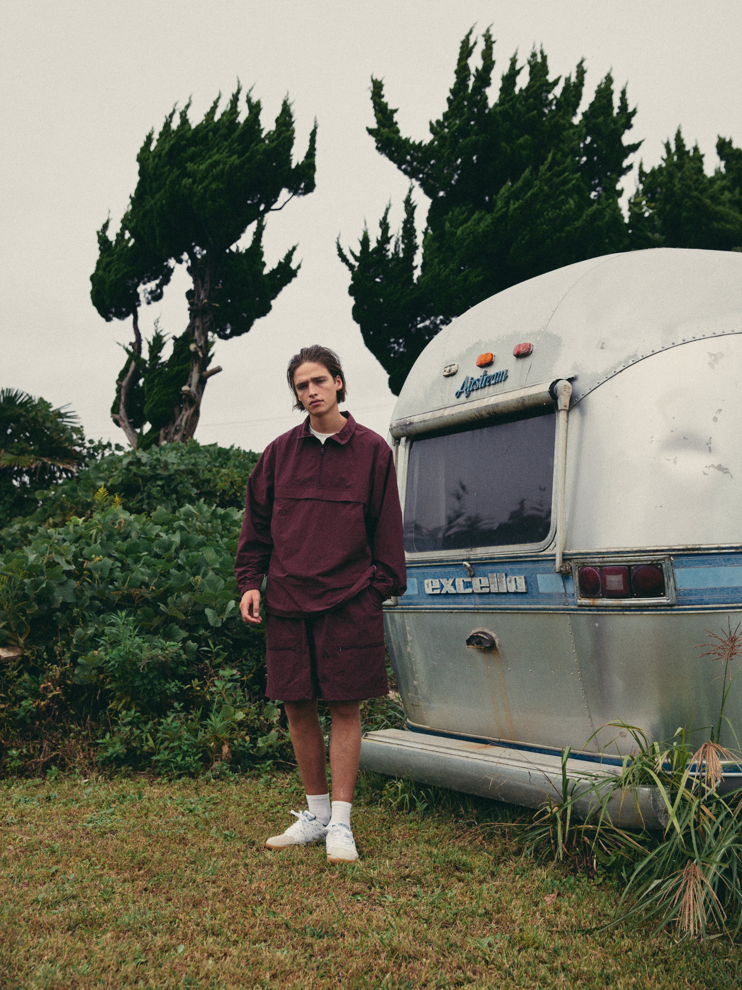 COMFORTABLE REASON 2023SS / Warm Up PO Jacket - Wine, Black  