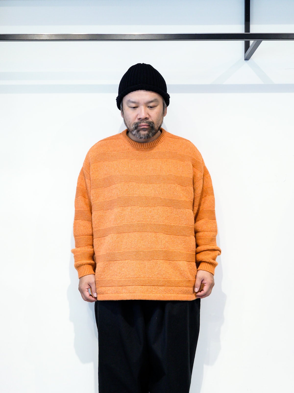STRIPES FOR CREATIVE/S.F.C】FALL / WINTER 2023 / SIDE STRIPES KNIT - Orange  | Waynt Store