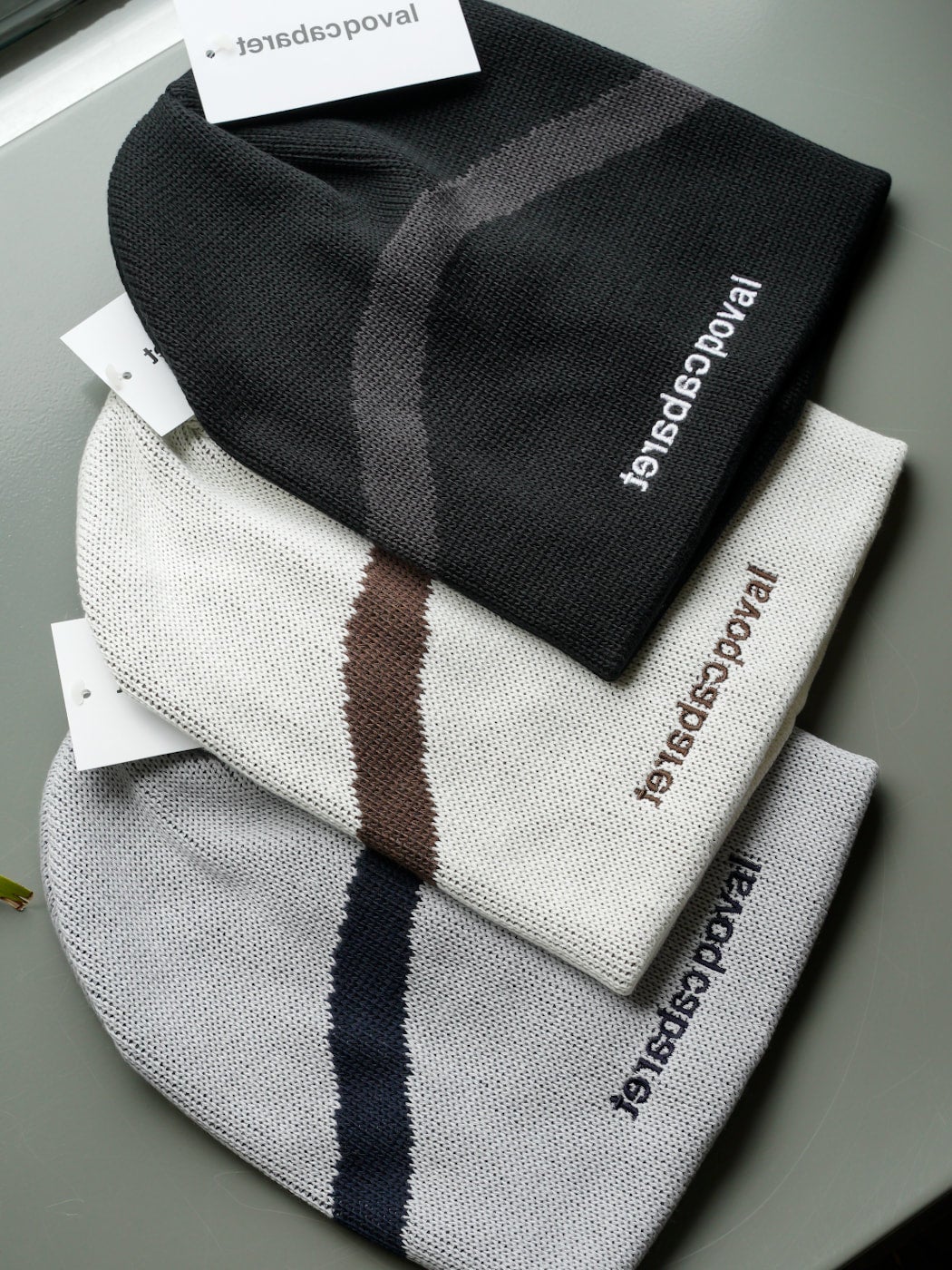 CABARET POVAL】2024 Spring/Summer 1st Delivery / ARC STRIPE BEANIE - Black,  Blue, Brown | Waynt Store